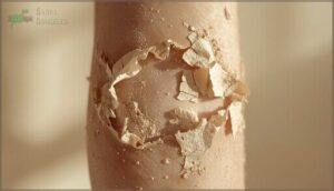 flaky or peeling patches flaky or peeling patches