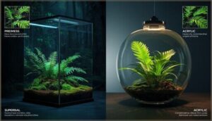 glass vs. acrylic options glass vs. acrylic options