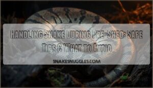 handling snake during pre shed