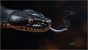 hissing and rapid tongue flicking hissing and rapid tongue flicking