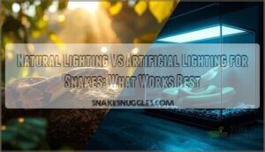 natural lighting vs artificial lighting for snakes