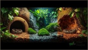 number and placement of hides number and placement of hides