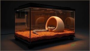 placement of heating pads in the enclosure placement of heating pads in the enclosure