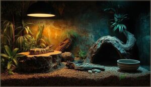 positioning basking spots, hides, and water bowls positioning basking spots, hides, and water bowls