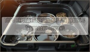 reptile water dishes for travel and temporary housing