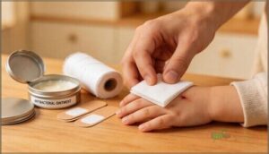 stopping bleeding and covering the bite stopping bleeding and covering the bite