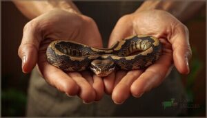 supporting the snake’s body properly supporting the snake’s body properly