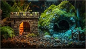 themed hides (castles, caves, mazes) themed hides (castles, caves, mazes)