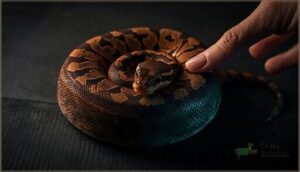 tight coiling, hissing, and lunging tight coiling, hissing, and lunging