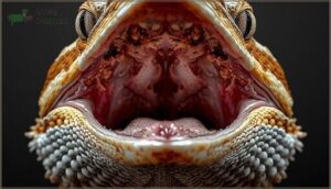 visible changes in the mouth visible changes in the mouth