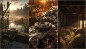 wetlands, rocky areas, and human habitats wetlands, rocky areas, and human habitats