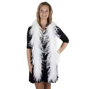 Zucker 6' Ostrich Feather Boa White/Opal B01CS94D6W