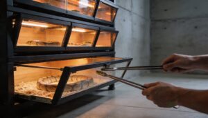 access space for feeding, cleaning, and handling access space for feeding, cleaning, and handling