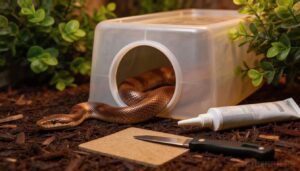 building a diy storage-tub hide with a cut entrance and aquarium-safe sealant building a diy storage-tub hide with a cut entrance and aquarium-safe sealant