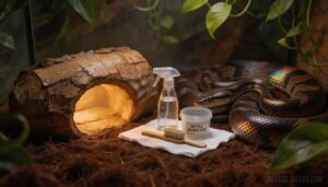 cleaning and maintaining hides in a boa constrictor tank cleaning and maintaining hides in a boa constrictor tank