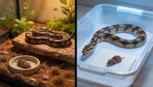 feeding inside vs. outside the enclosure feeding inside vs. outside the enclosure