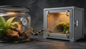 glass terrarium vs. secure front-opening enclosure glass terrarium vs. secure front-opening enclosure