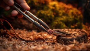 hold prey with long feeding tongs hold prey with long feeding tongs