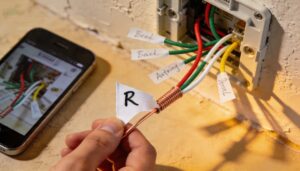 labeling wires before removal labeling wires before removal