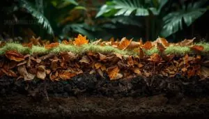 layering substrate for a forest-floor look layering substrate for a forest-floor look