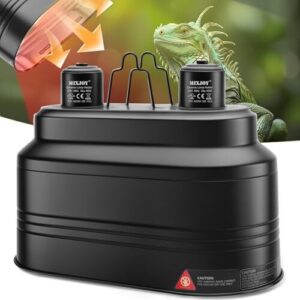 MIXJOY Dual Reptile Light Fixture, B0DK3L874C