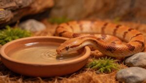 most snakes: about 1 to 2 inches most snakes: about 1 to 2 inches