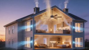 move moist air out fast with a whole house fan move moist air out fast with a whole house fan