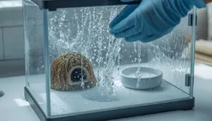 rinsing surfaces before reptile re-entry rinsing surfaces before reptile re-entry