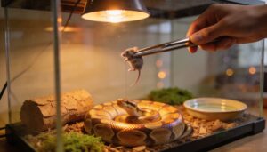 using calm, steady motions during feeding sessions using calm, steady motions during feeding sessions