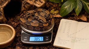6 months: around 141 grams with steady feeding 6 months: around 141 grams with steady feeding