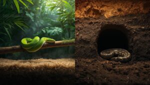 arboreal vs. terrestrial snake depth needs arboreal vs. terrestrial snake depth needs