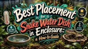 best placement for snake water dish in enclosure