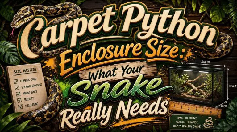 Carpet Python Enclosure Size: What Your Snake Really Needs