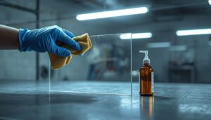cleaning glass before applying adhesive mats cleaning glass before applying adhesive mats