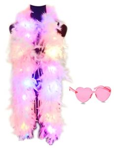 JICASTO Colorful Feather Boas, 6.6ft B0BGGZSD75