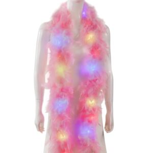Larryhot Chandelle Pink Feather Boa B09K853RDY