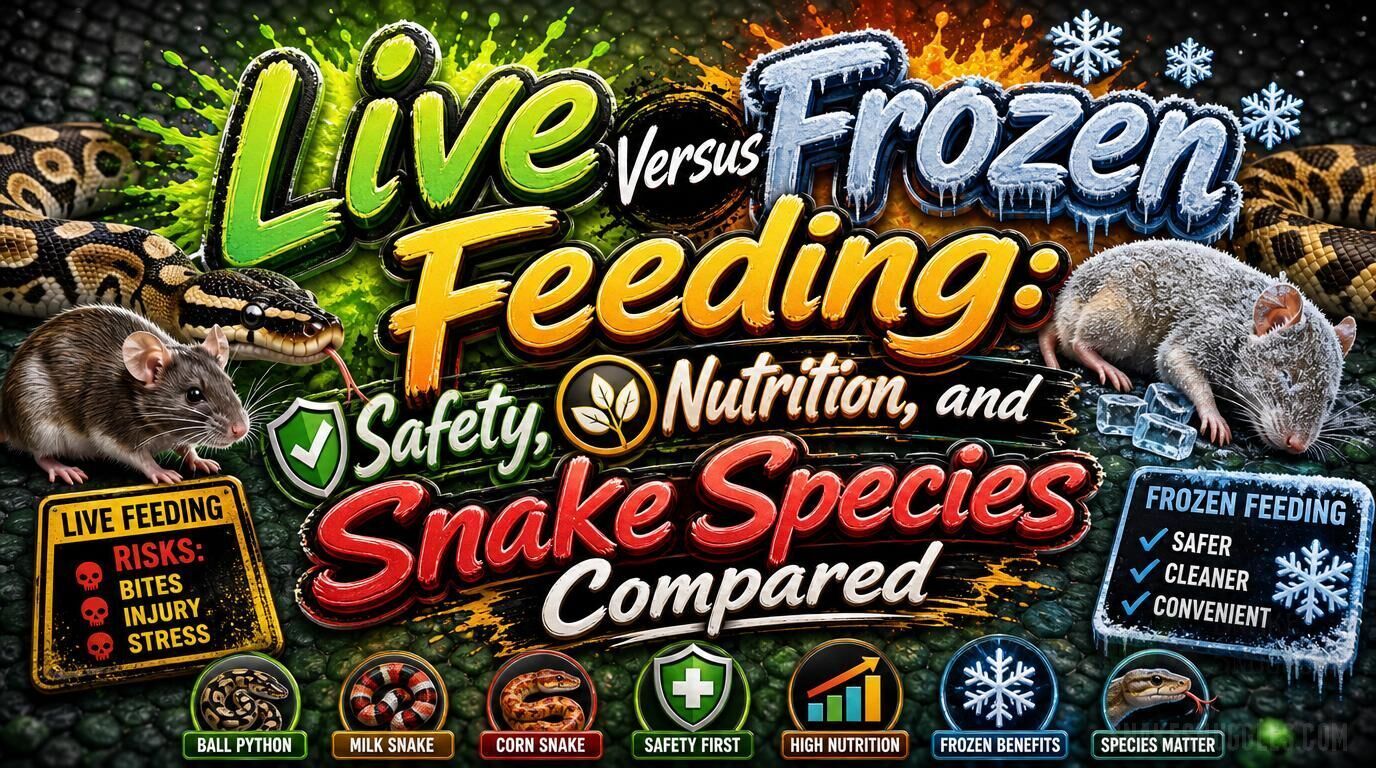 Live Versus Frozen Feeding: Safety, Nutrition, and Snake Species Compared