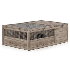 MoNiBloom Wooden Tortoise Habitat House B0BZHPL45L