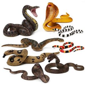 UANDME 8pcs Fake Snakes Toy B08DKXY45Q