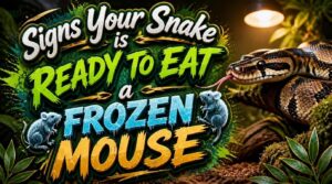 signs snake is ready to eat frozen mouse