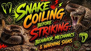 snake coiling before striking snake coiling before striking