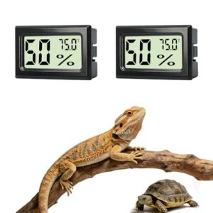 2PCS Reptile Thermometer and Hygrometer B0GXTV21SK