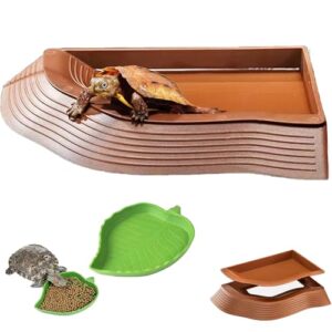 3PCS Tortoise Water Bowls with B0F4KCDKPD