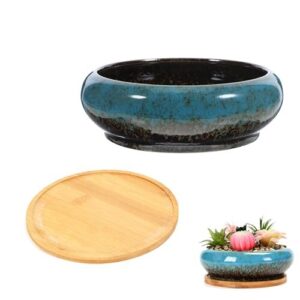 Ceramic Lotus Bowl Planter with B0FFSZVKMW