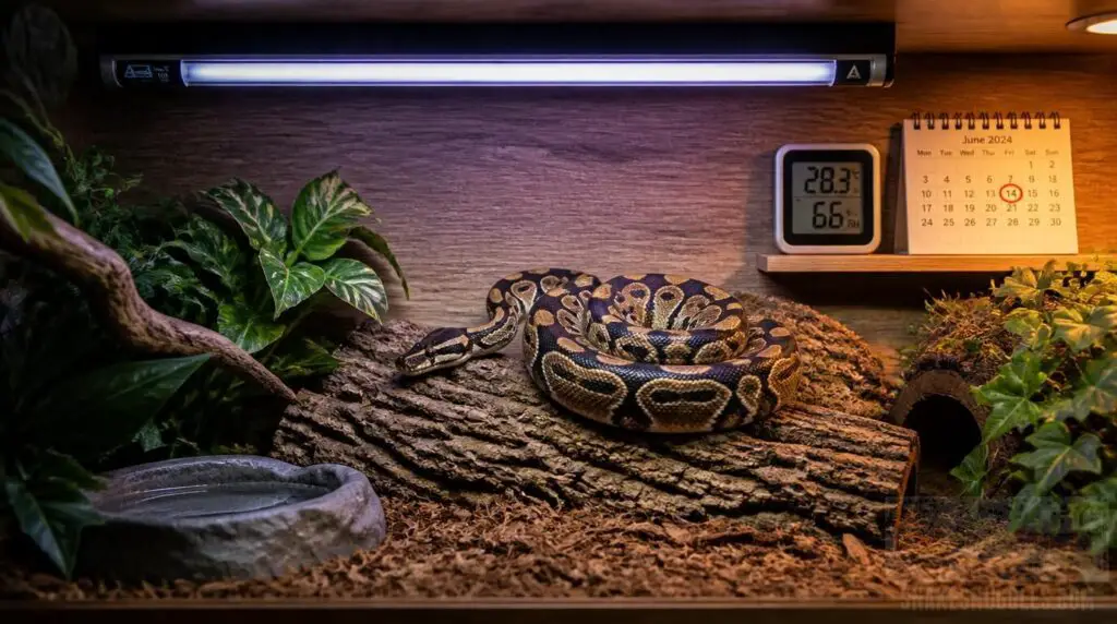 Ball Python Lighting Setup Essentials: UVB, Heat & Cycle Guide