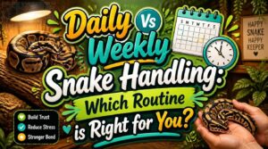 daily versus weekly snake handling