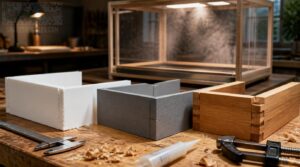 framing with pvc, hdpe, or hardwood framing with pvc, hdpe, or hardwood