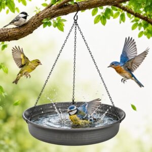 Hanging Bird Bath Hanging Bird Feeder B097H1NTRP