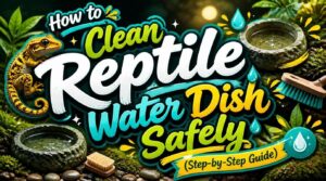 how to clean reptile water dish safely