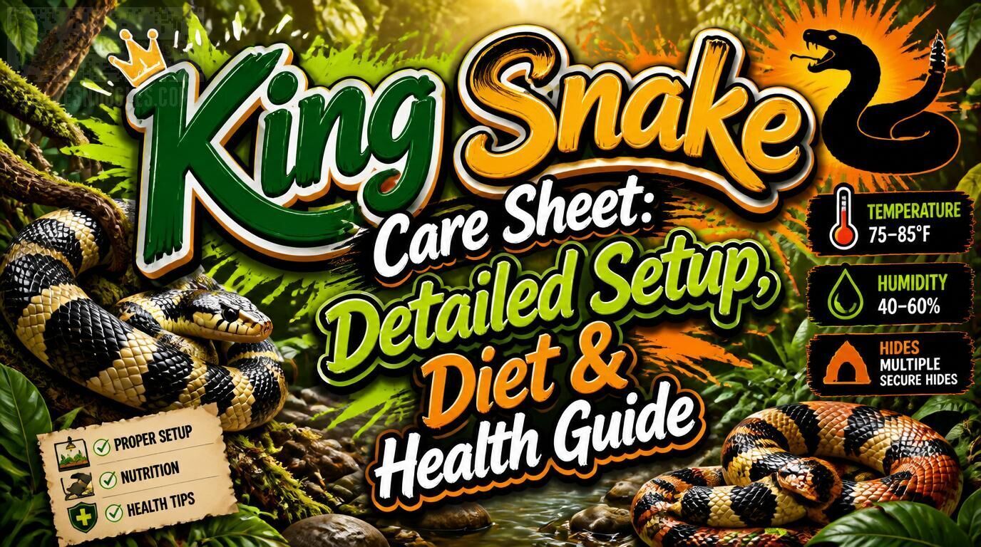 King Snake Care Sheet: Detailed Setup, Diet & Health Guide
